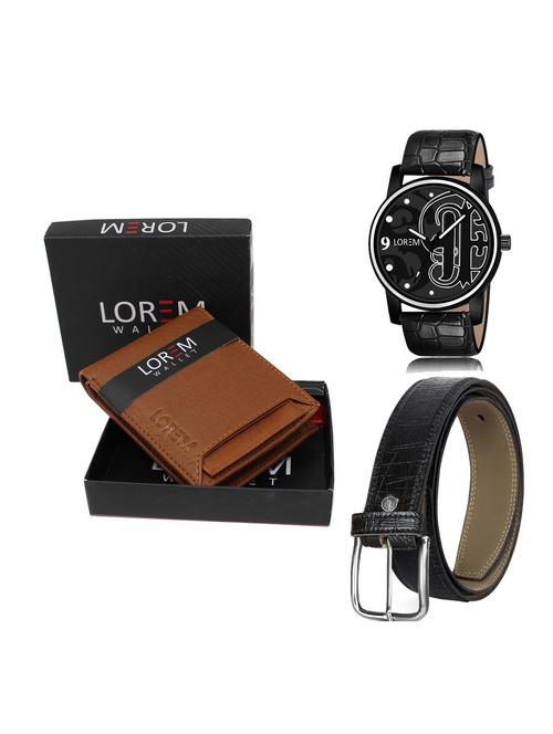 belt, wallet & watch gift combo - 19255655 - Very Small Image - 1
