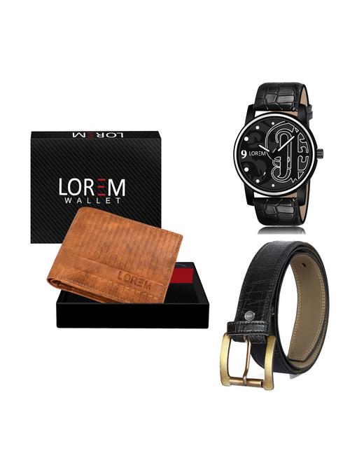 belt, wallet & watch gift combo - 19255802 - Very Small Image - 1