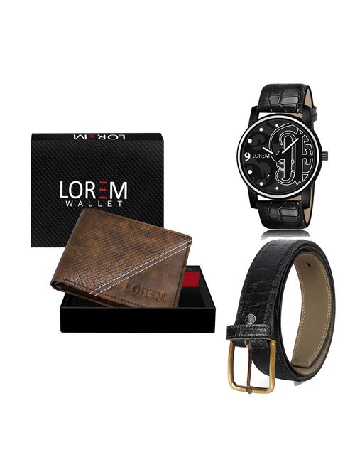 belt, wallet & watch gift combo - 19255822 - Very Small Image - 1