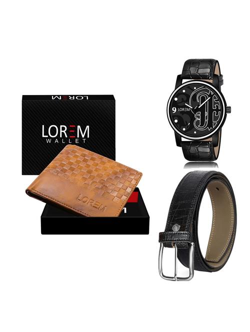 belt, wallet & watch gift combo - 19255853 - Very Small Image - 1