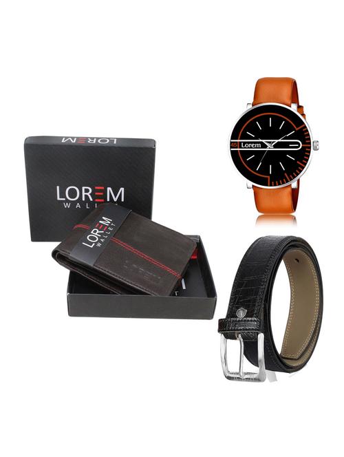 belt, wallet & watch gift combo - 19255945 - Very Small Image - 1