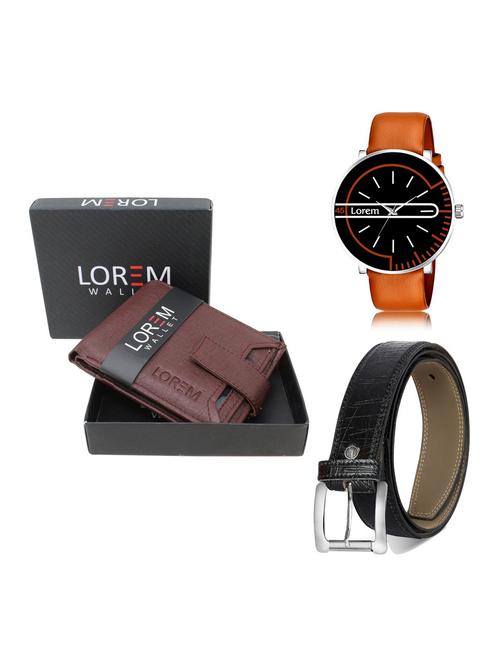 belt, wallet & watch gift combo - 19255953 - Very Small Image - 1