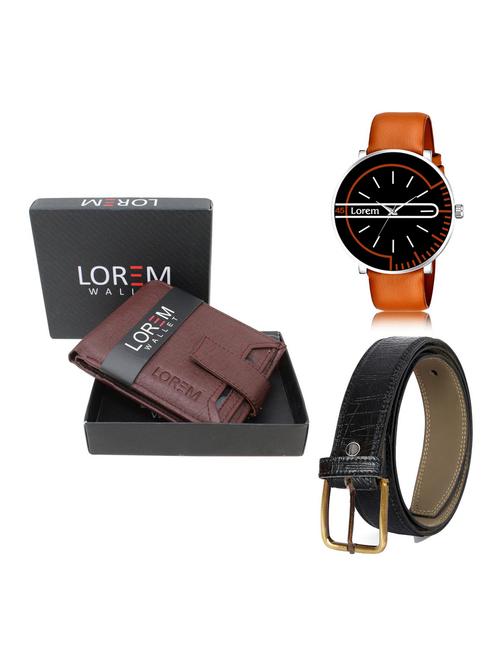 belt, wallet & watch gift combo - 19255954 - Very Small Image - 1