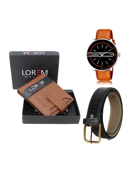 belt, wallet & watch gift combo - 19255960 - Very Small Image - 1