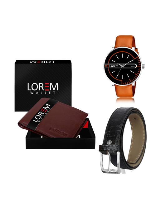 belt, wallet & watch gift combo - 19255987 - Very Small Image - 1
