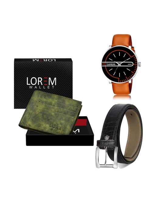 belt, wallet & watch gift combo - 19256001 - Very Small Image - 1