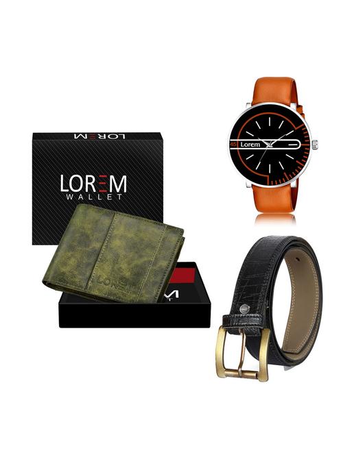 belt, wallet & watch gift combo - 19256006 - Very Small Image - 1