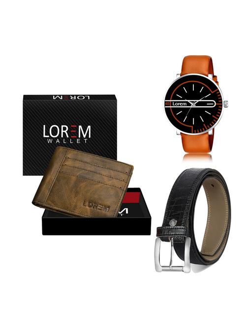 belt, wallet & watch gift combo - 19256013 - Very Small Image - 1