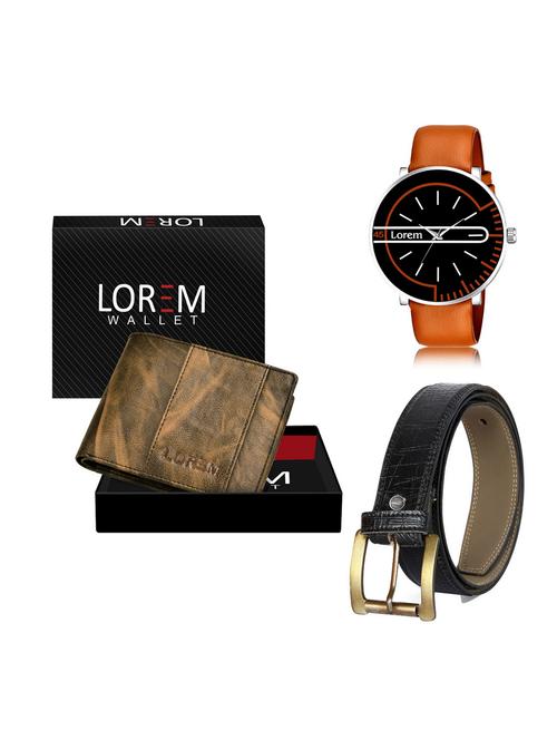 belt, wallet & watch gift combo - 19256018 - Very Small Image - 1