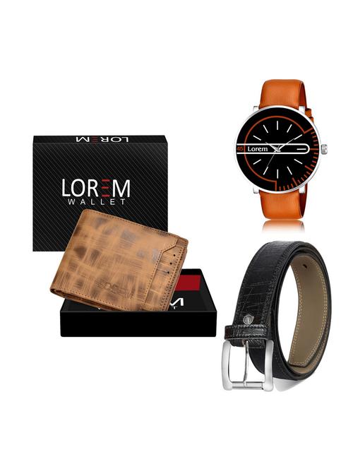 belt, wallet & watch gift combo - 19256025 - Very Small Image - 1
