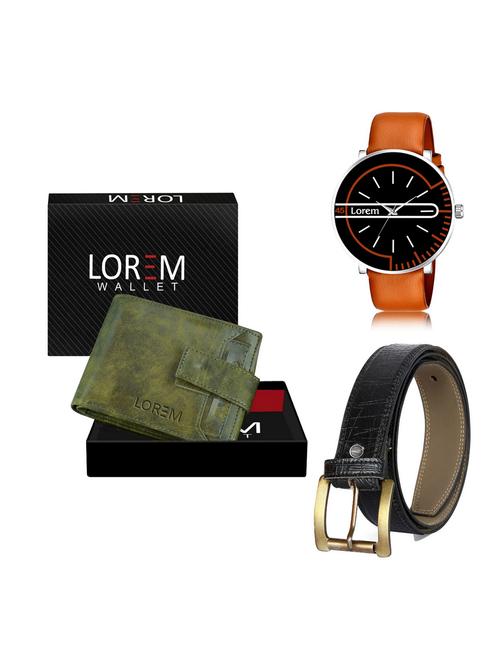 belt, wallet & watch gift combo - 19256030 - Very Small Image - 1