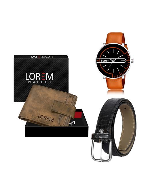 belt, wallet & watch gift combo - 19256039 - Very Small Image - 1