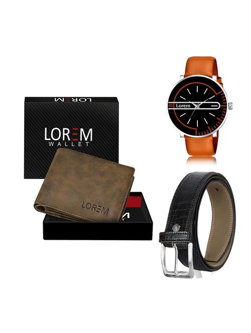 belt, wallet & watch gift combo - 19256053 - Very Small Image - 1