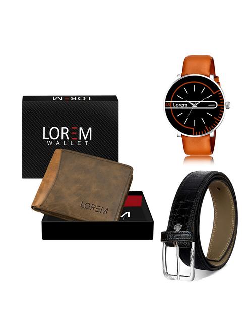 belt, wallet & watch gift combo - 19256058 - Very Small Image - 1