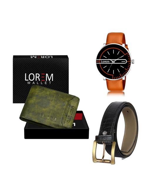 belt, wallet & watch gift combo - 19256060 - Very Small Image - 1