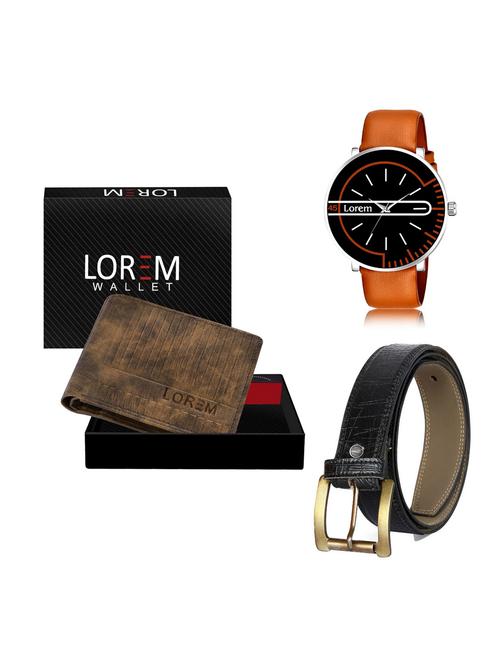 belt, wallet & watch gift combo - 19256066 - Very Small Image - 1