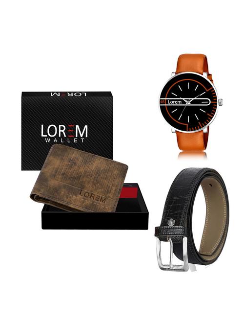 belt, wallet & watch gift combo - 19256071 - Very Small Image - 1