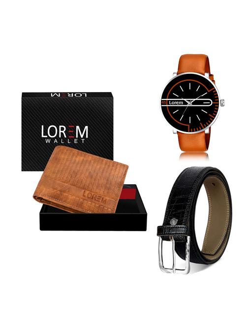 belt, wallet & watch gift combo - 19256076 - Very Small Image - 1