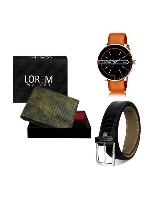 belt, wallet & watch gift combo - 19256082 - Very Small Image - 1