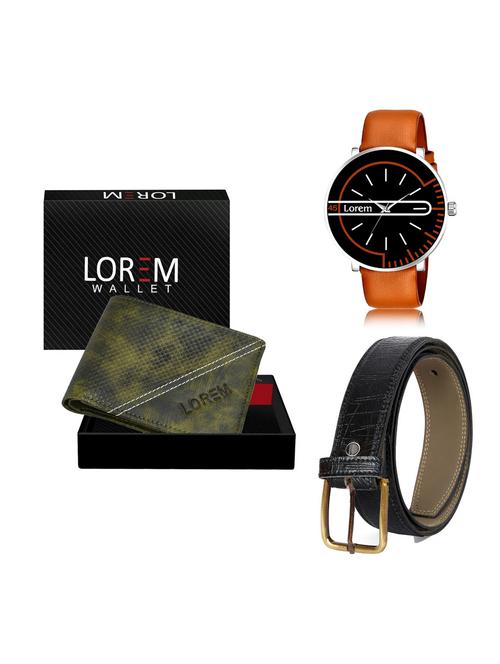 belt, wallet & watch gift combo - 19256104 - Very Small Image - 1