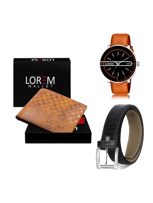 belt, wallet & watch gift combo - 19256121 - Very Small Image - 1