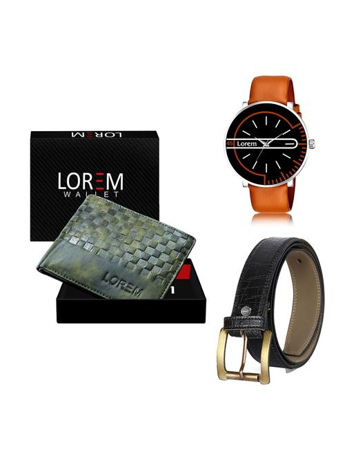 belt, wallet & watch gift combo - 19256126 - Very Small Image - 1
