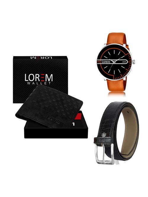 belt, wallet & watch gift combo - 19256137 - Very Small Image - 1