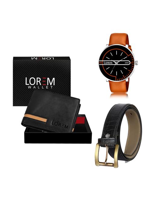 belt, wallet & watch gift combo - 19256150 - Very Small Image - 1