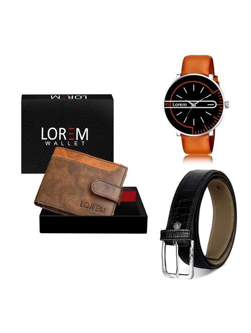 belt, wallet & watch gift combo - 19256166 - Very Small Image - 1