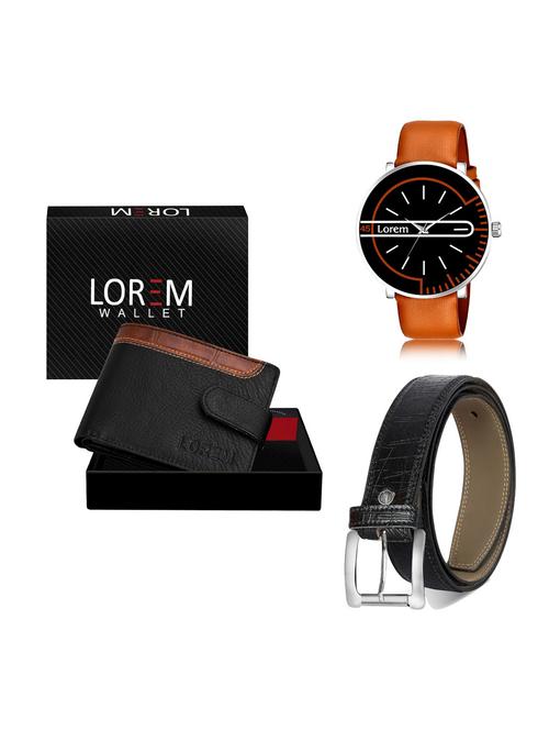 belt, wallet & watch gift combo - 19256169 - Very Small Image - 1