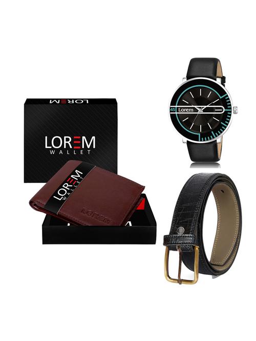 belt, wallet & watch gift combo - 19256254 - Very Small Image - 1