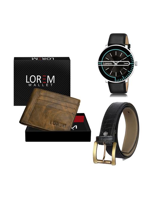 belt, wallet & watch gift combo - 19256282 - Very Small Image - 1
