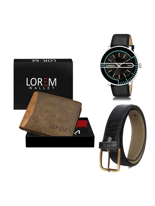 belt, wallet & watch gift combo - 19256326 - Very Small Image - 1