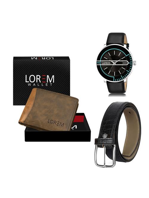 belt, wallet & watch gift combo - 19256327 - Very Small Image - 1