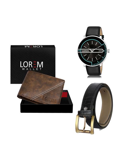 belt, wallet & watch gift combo - 19256360 - Very Small Image - 1