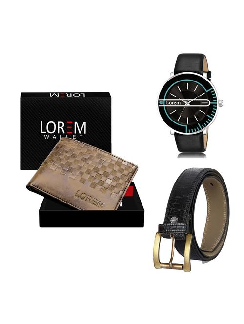belt, wallet & watch gift combo - 19256384 - Very Small Image - 1