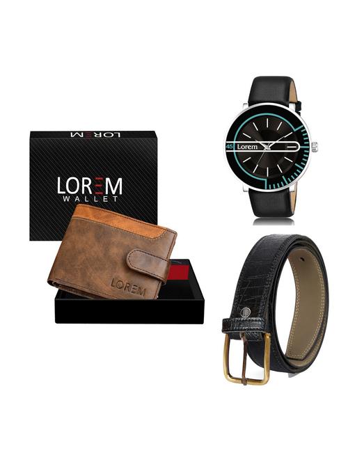belt, wallet & watch gift combo - 19256434 - Very Small Image - 1