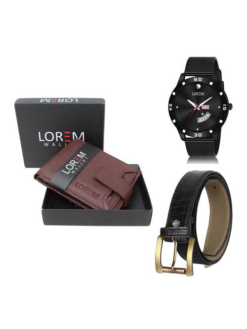 belt, wallet & watch gift combo - 19256492 - Very Small Image - 1