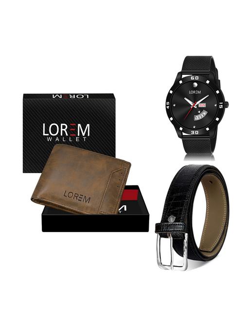 belt, wallet & watch gift combo - 19256586 - Very Small Image - 1