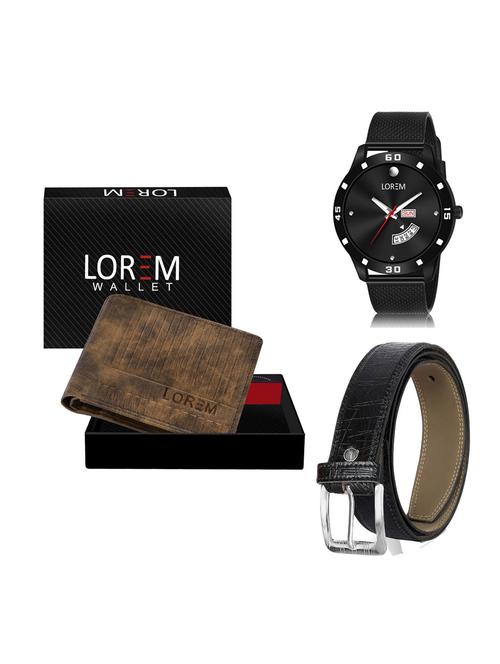 belt, wallet & watch gift combo - 19256611 - Very Small Image - 1