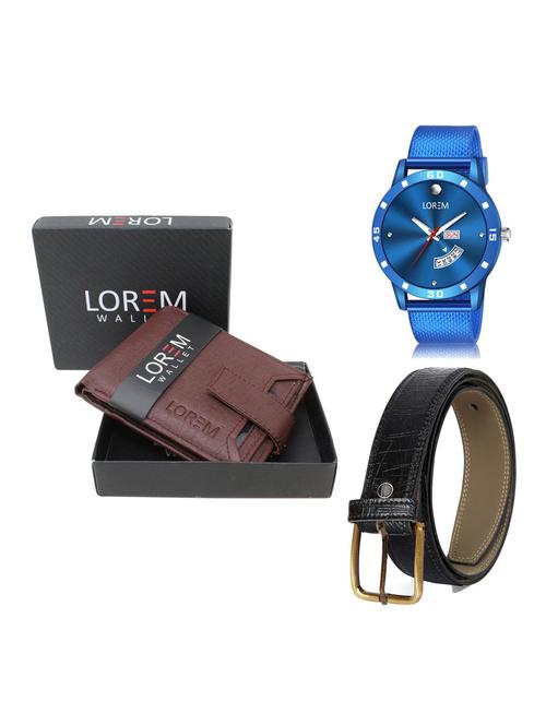 belt, wallet & watch gift combo - 19256764 - Very Small Image - 1
