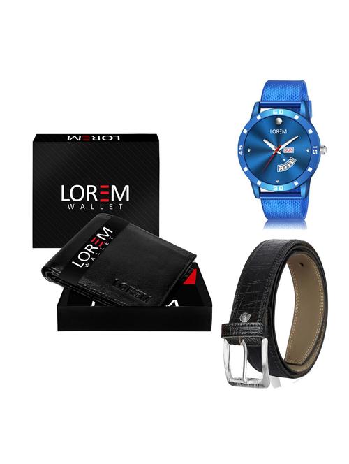 belt, wallet & watch gift combo - 19256803 - Very Small Image - 1