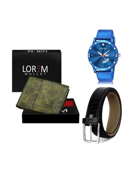 belt, wallet & watch gift combo - 19256820 - Very Small Image - 1