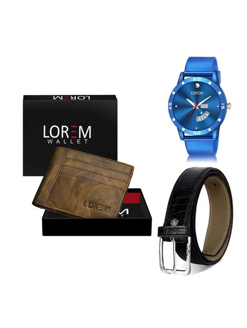 belt, wallet & watch gift combo - 19256826 - Very Small Image - 1