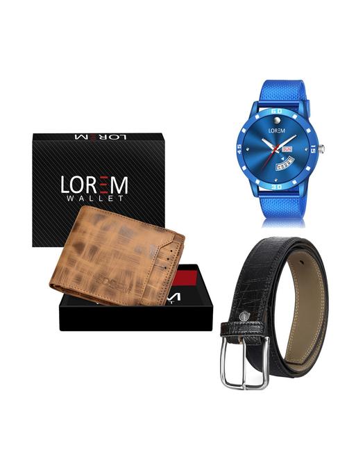 belt, wallet & watch gift combo - 19256837 - Very Small Image - 1