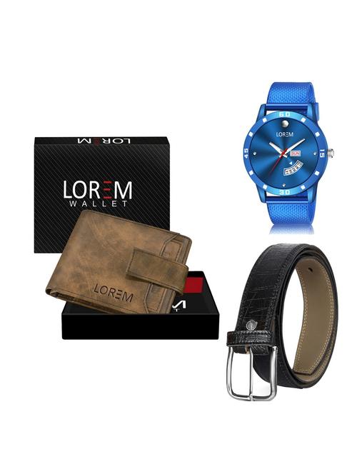 belt, wallet & watch gift combo - 19256849 - Very Small Image - 1