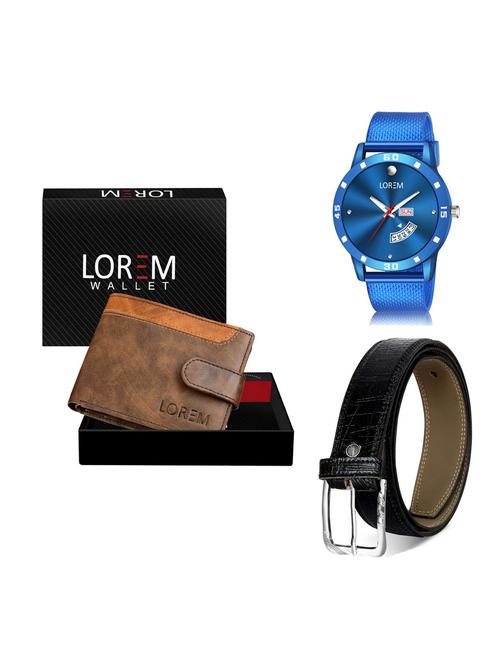 belt, wallet & watch gift combo - 19256976 - Very Small Image - 1