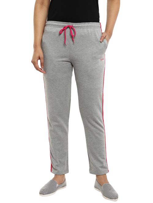 grey solid track pant - 19257080 - Very Small Image - 1