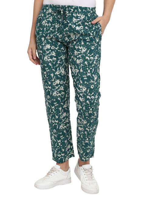 green printed track pant - 19257110 - Very Small Image - 1