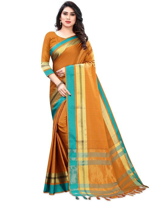 self design woven saree with blouse - 19257555 - Very Small Image - 1